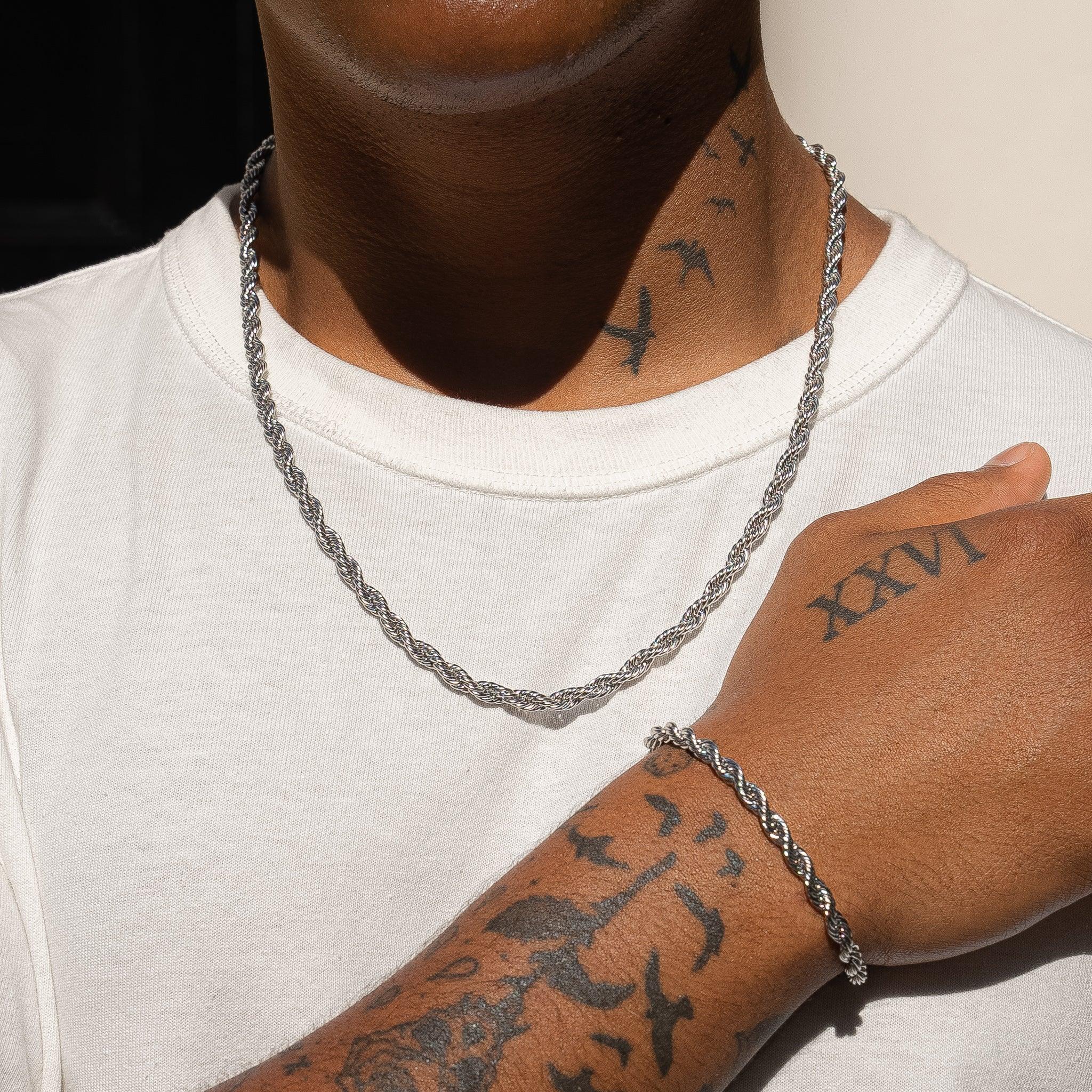 6mm Rope Chain - White Gold - Image 2