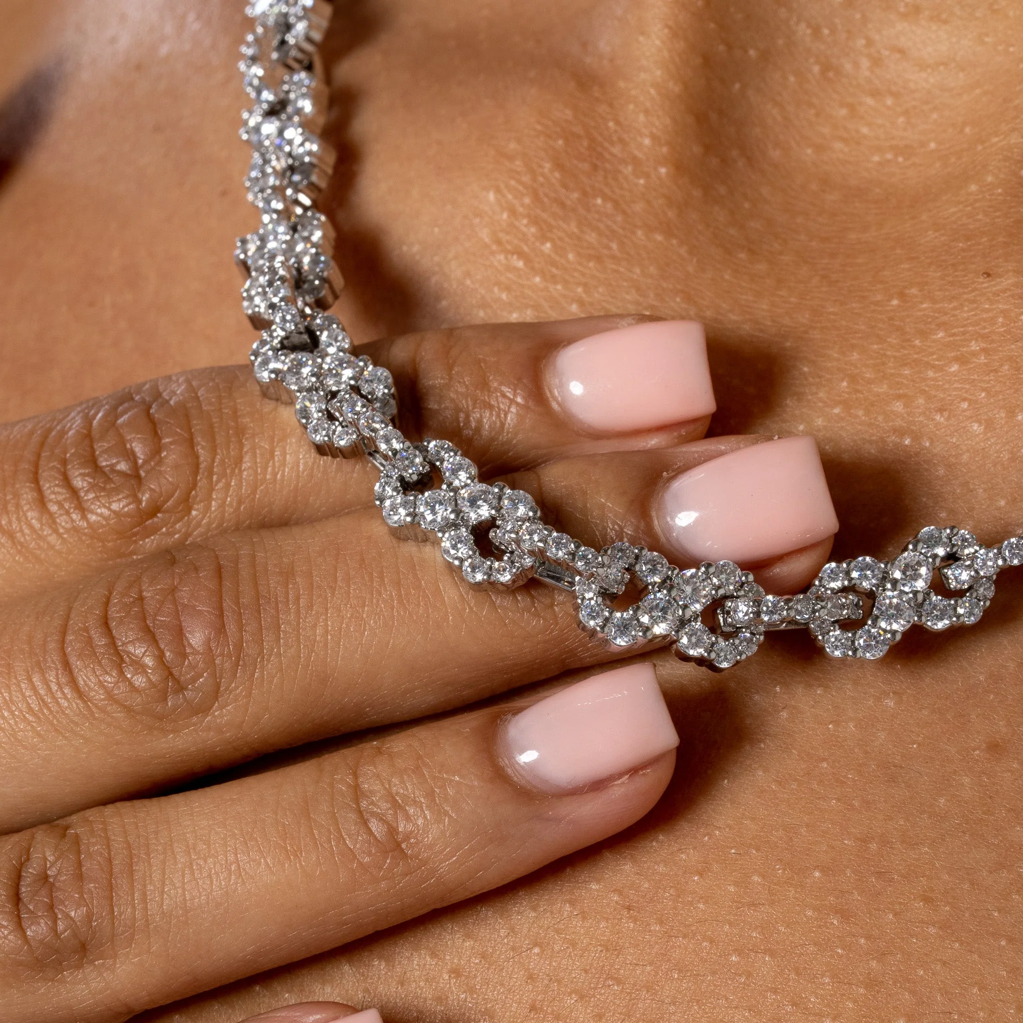 8mm ICED INFINITY CHAIN - WHITE GOLD - Image 3