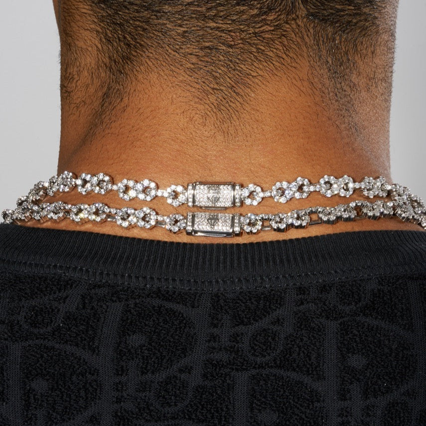 8mm ICED INFINITY CHAIN - WHITE GOLD - Image 4