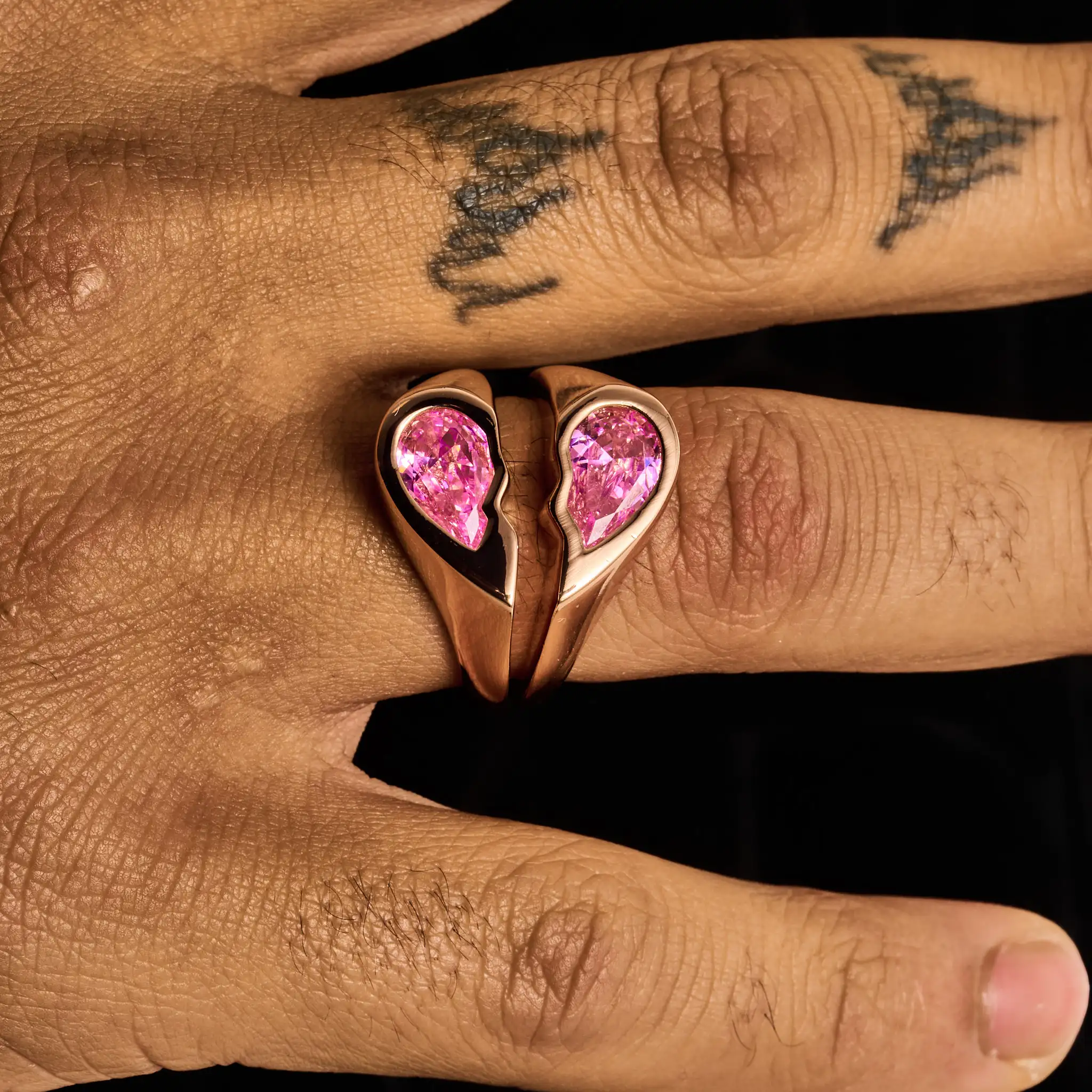 Broken Heart Ring - Rose Gold