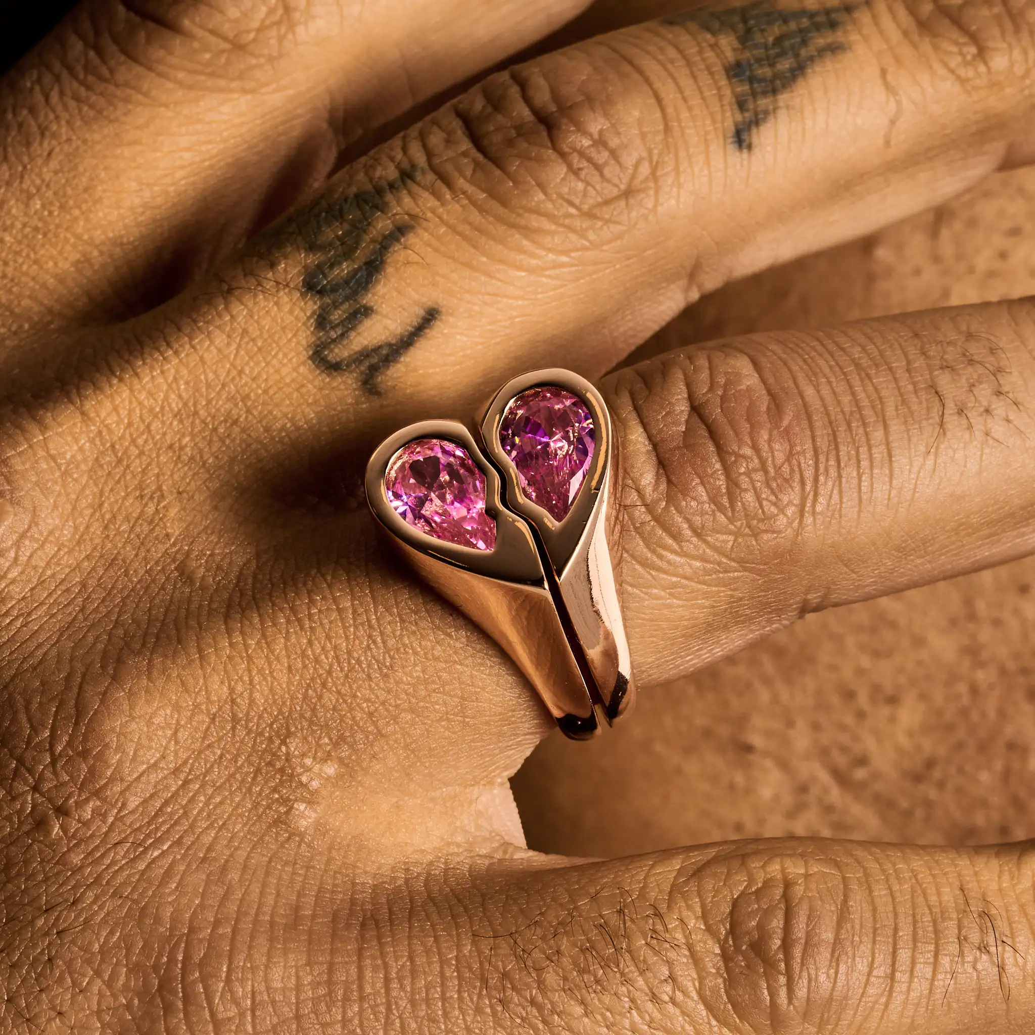 Broken Heart Ring - Rose Gold - Image 2