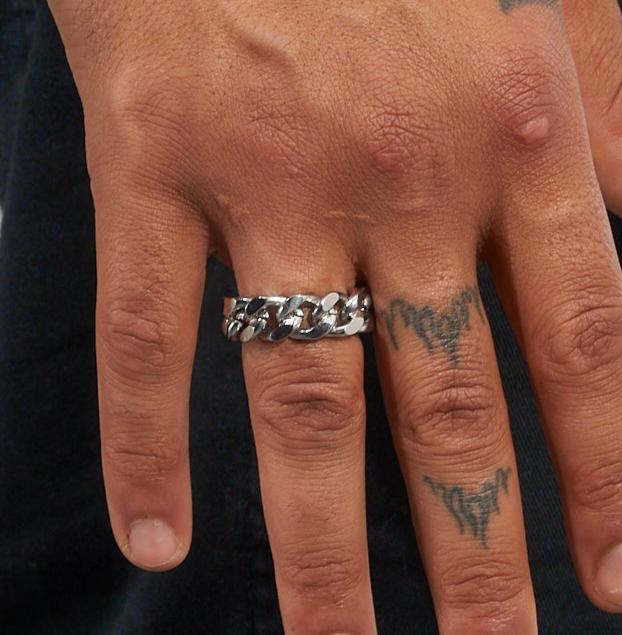 Cuban Link Ring - White Gold - Image 3