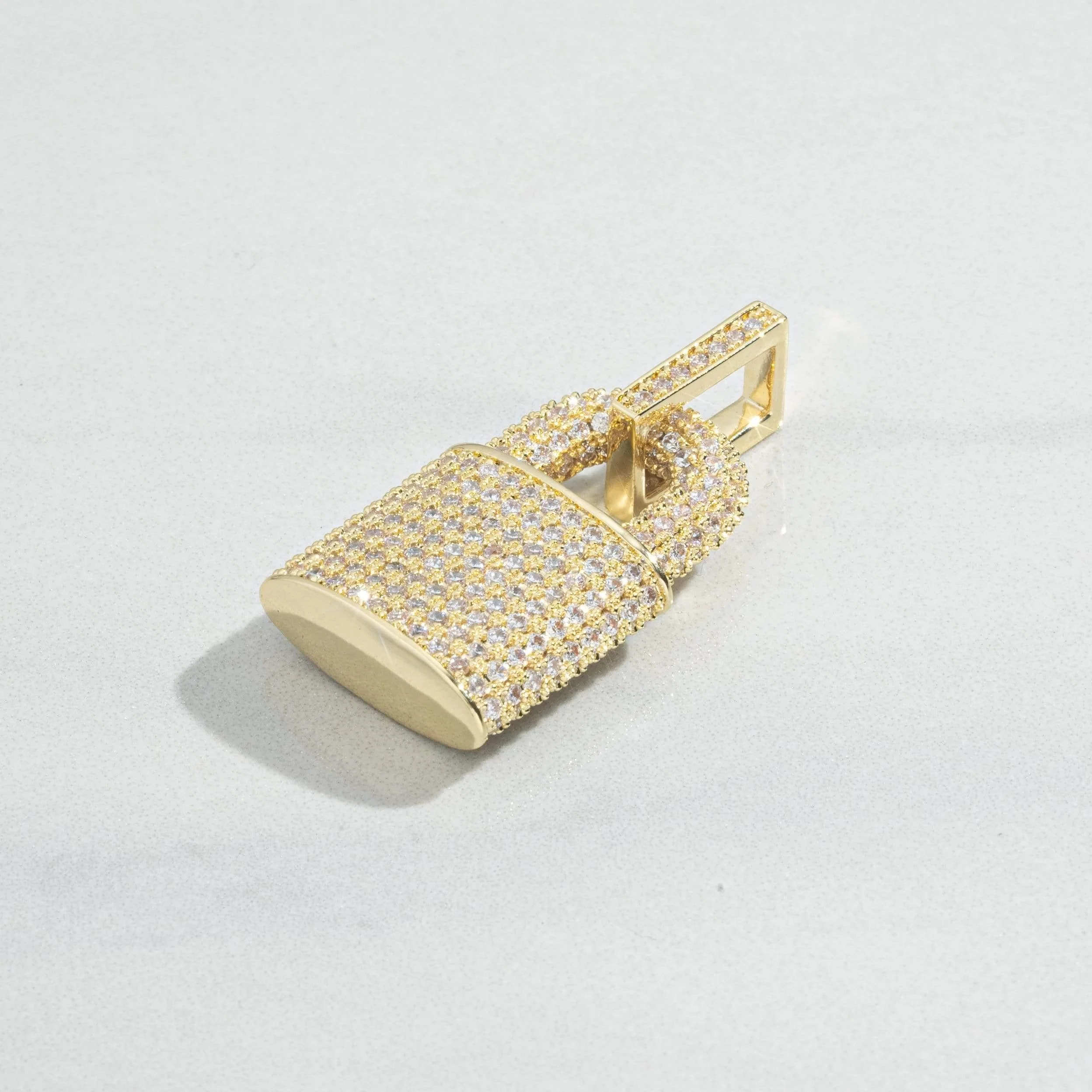 Diamond Lock Pendant - Gold - Image 5