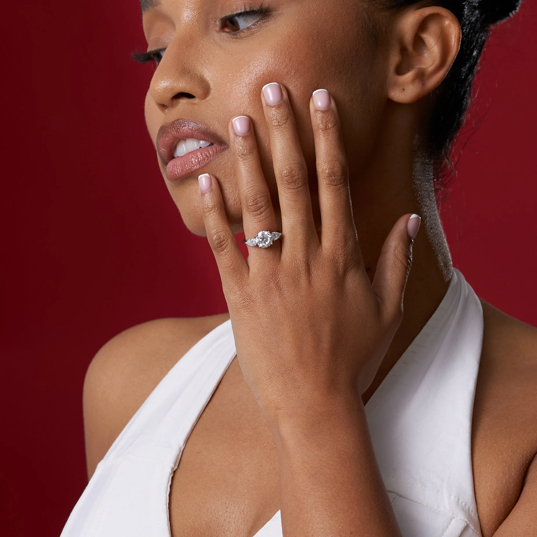 Eternal Three Stone Moissanite Engagement Ring - Image 6
