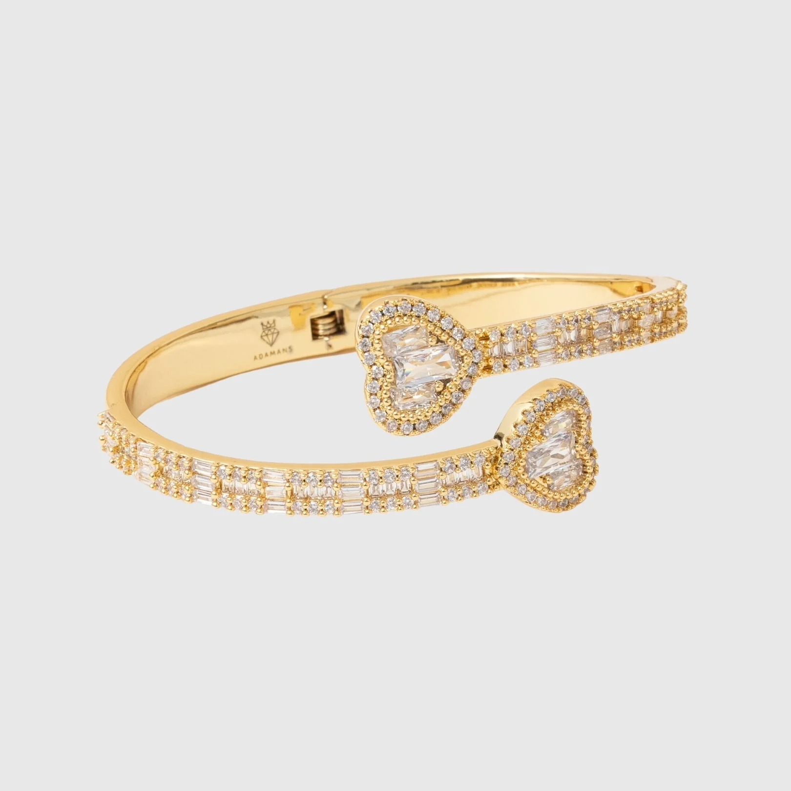 Heart Bangle Bracelet - Gold - Image 5
