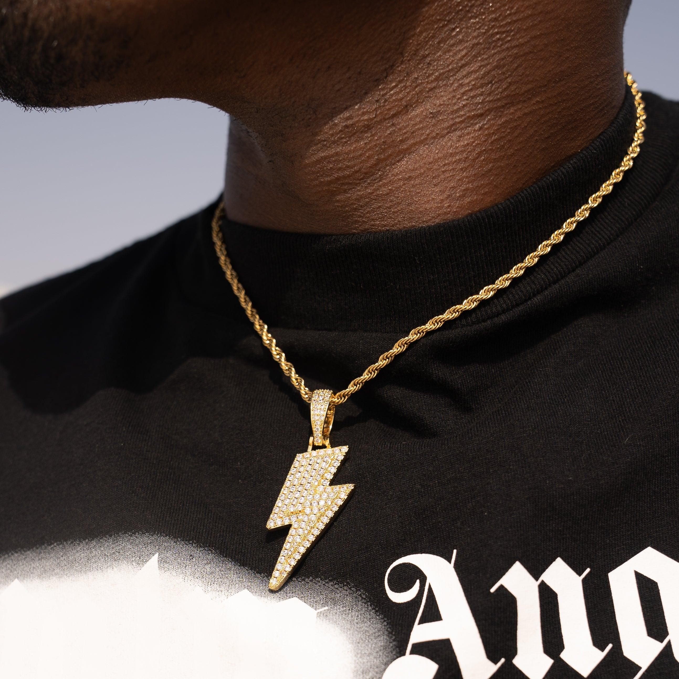 Lightning Pendant - Gold - Image 3