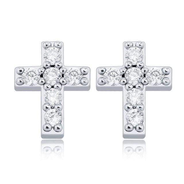 Mini Cross Earrings - 925 Silver - Image 4