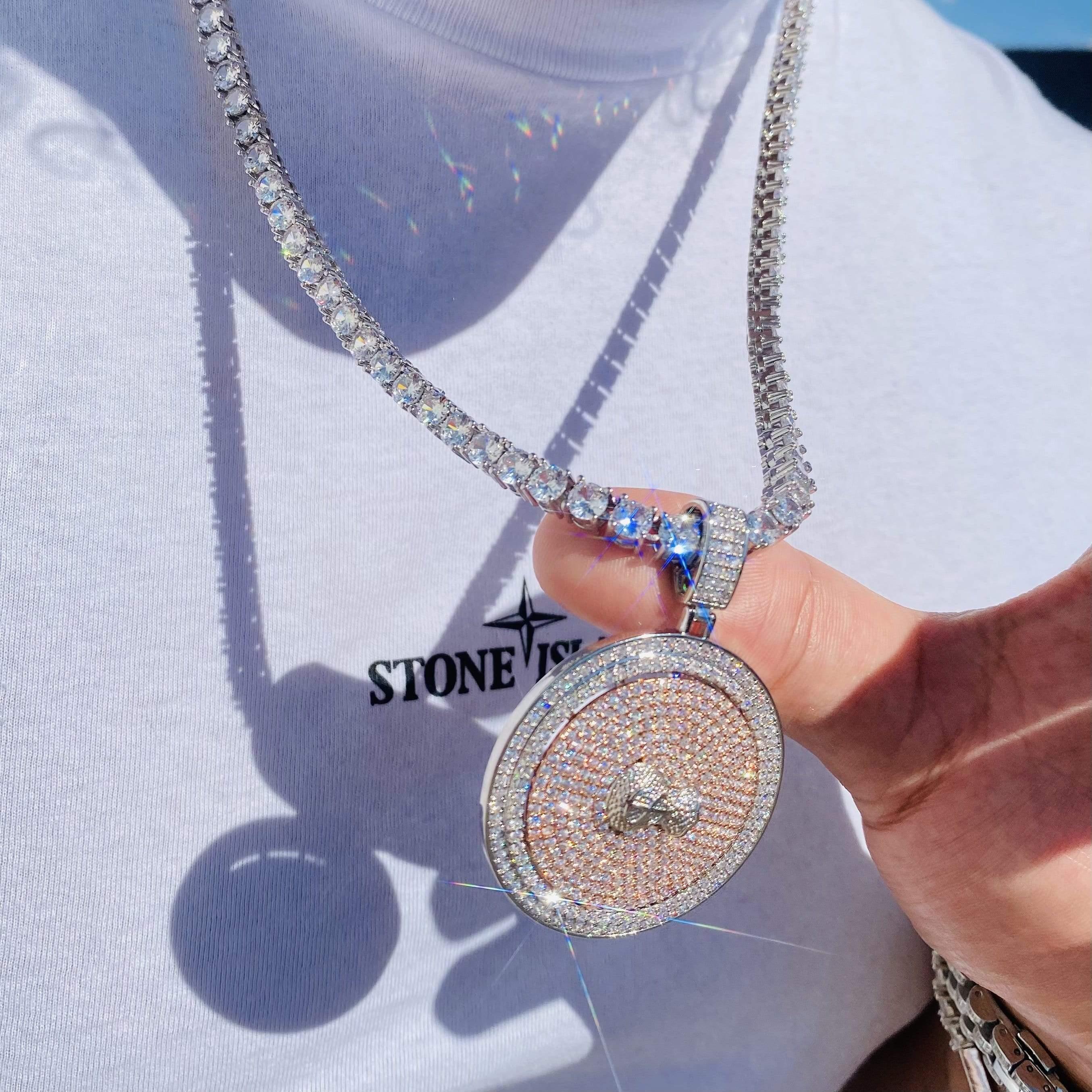 Money Bag Spinning Pendant - Two Tone - Image 5
