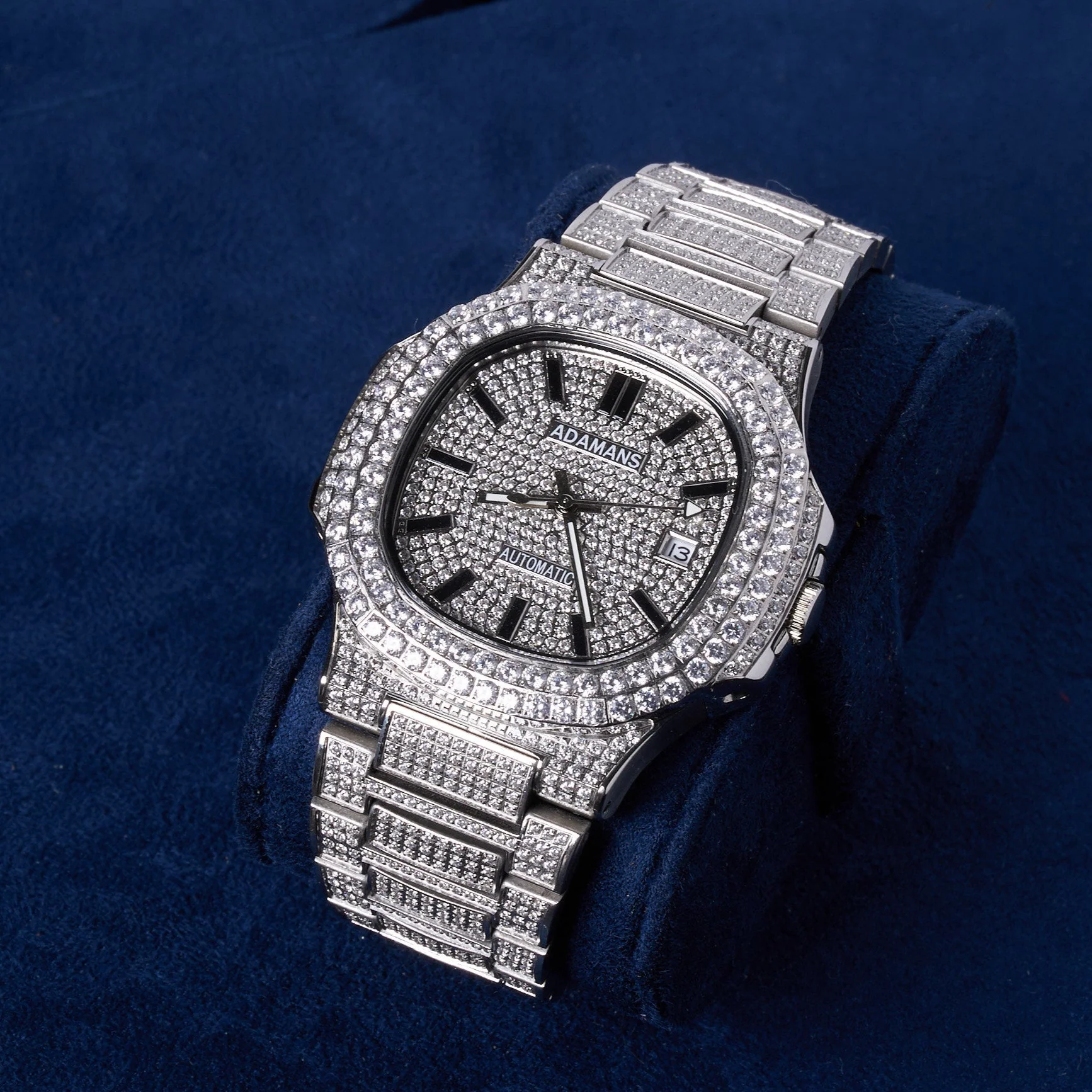 Paved Circle Face VVS Diamond Watch - White Gold