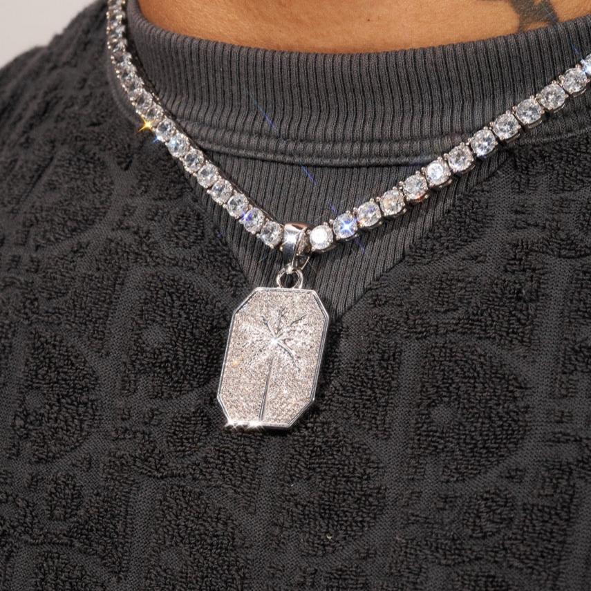 Palm Tree Pendant - White Gold - Image 3