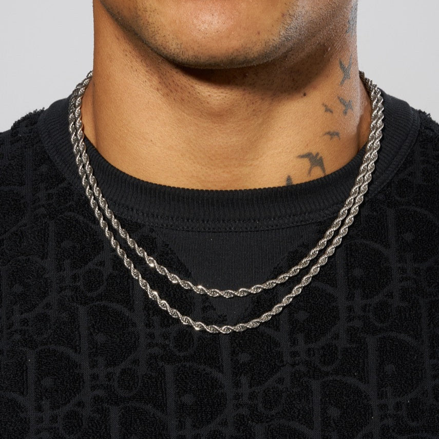 4mm Rope Chain - White Gold - Image 2