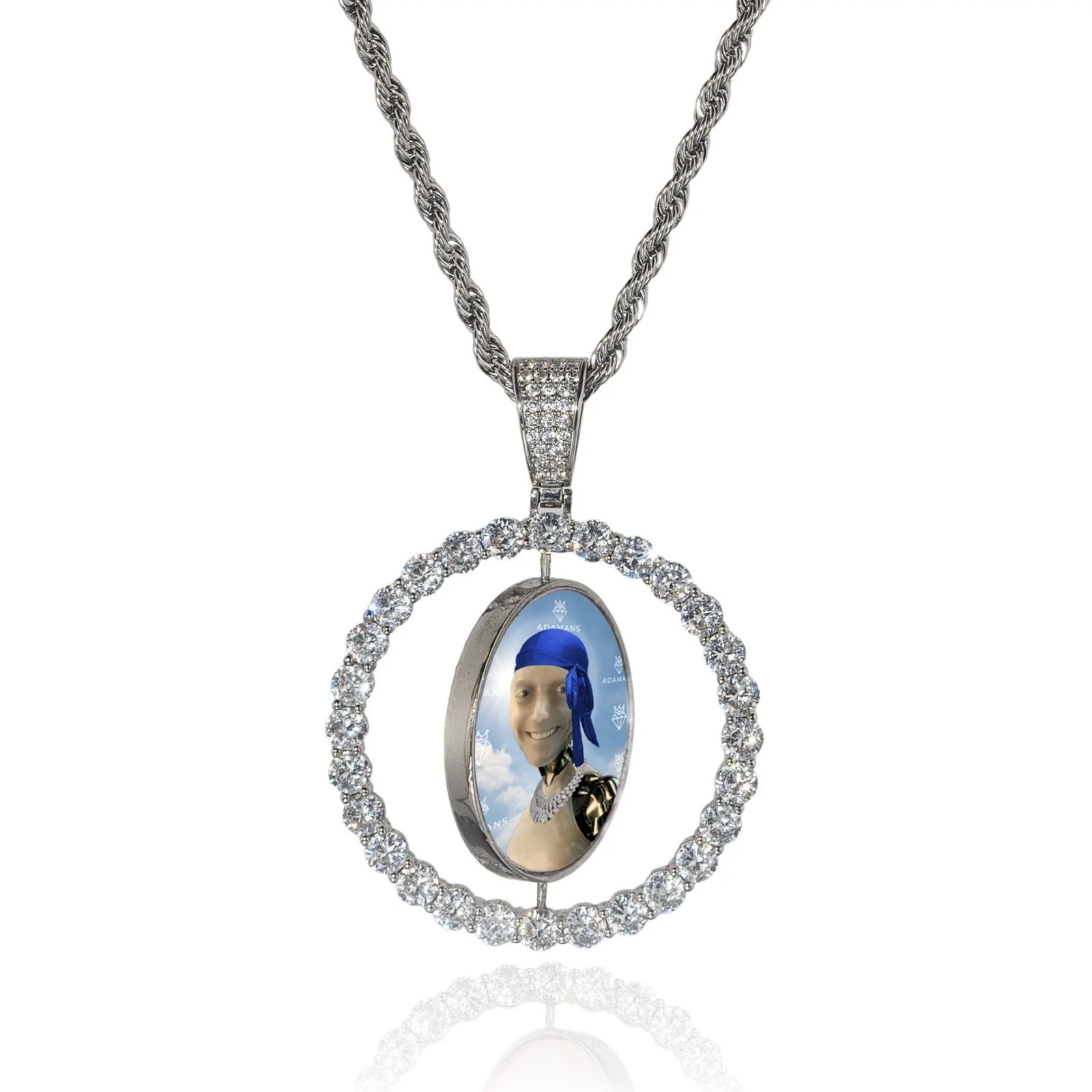 Single Row Spinning Custom Image Pendant - Image 2