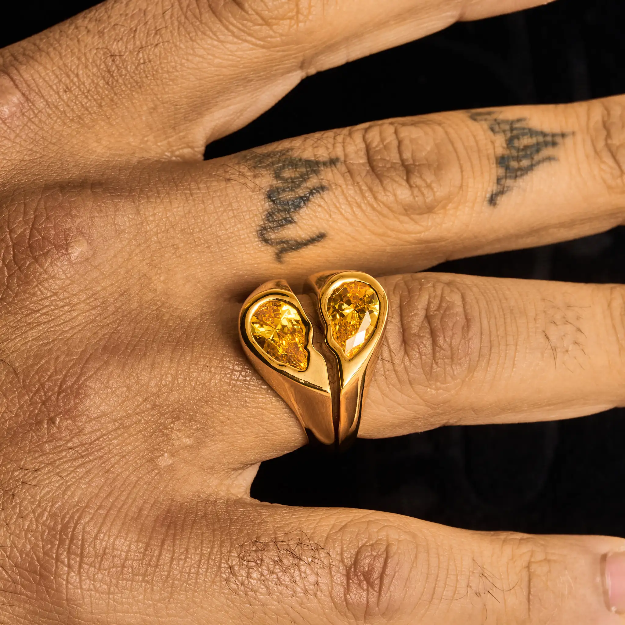 Broken Heart Ring - Gold - Image 2