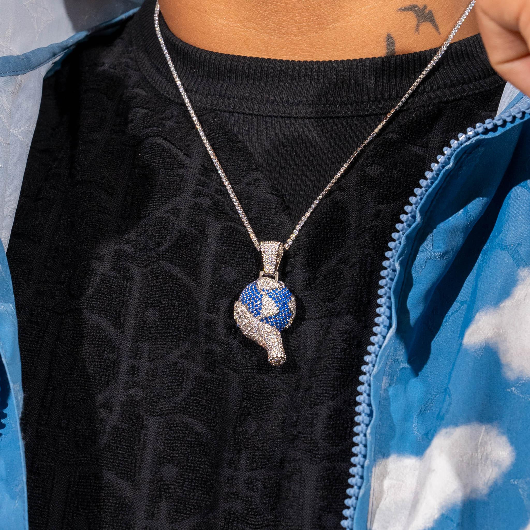 World In Your Hands Pendant - White Gold - Image 2