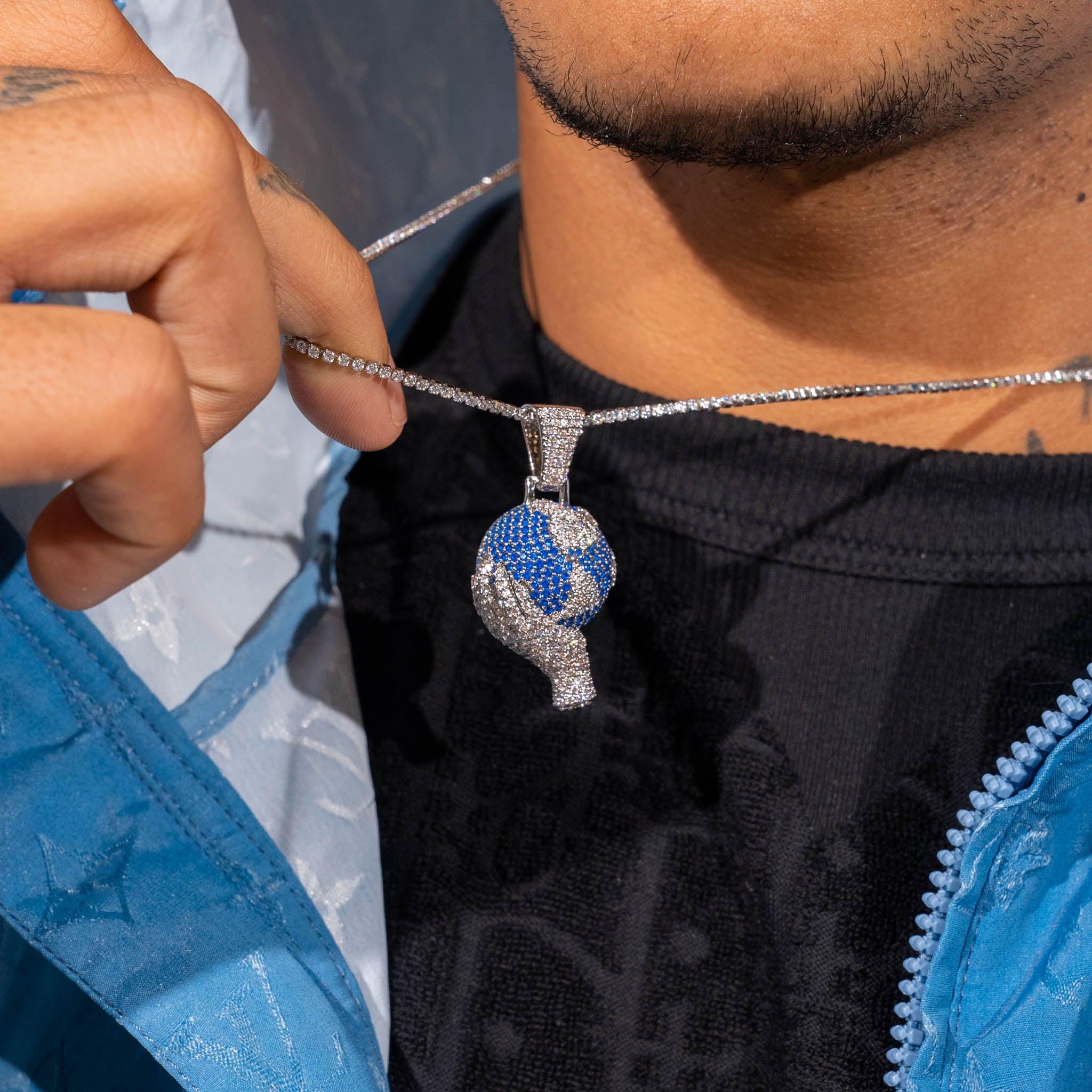 World In Your Hands Pendant - White Gold - Image 3