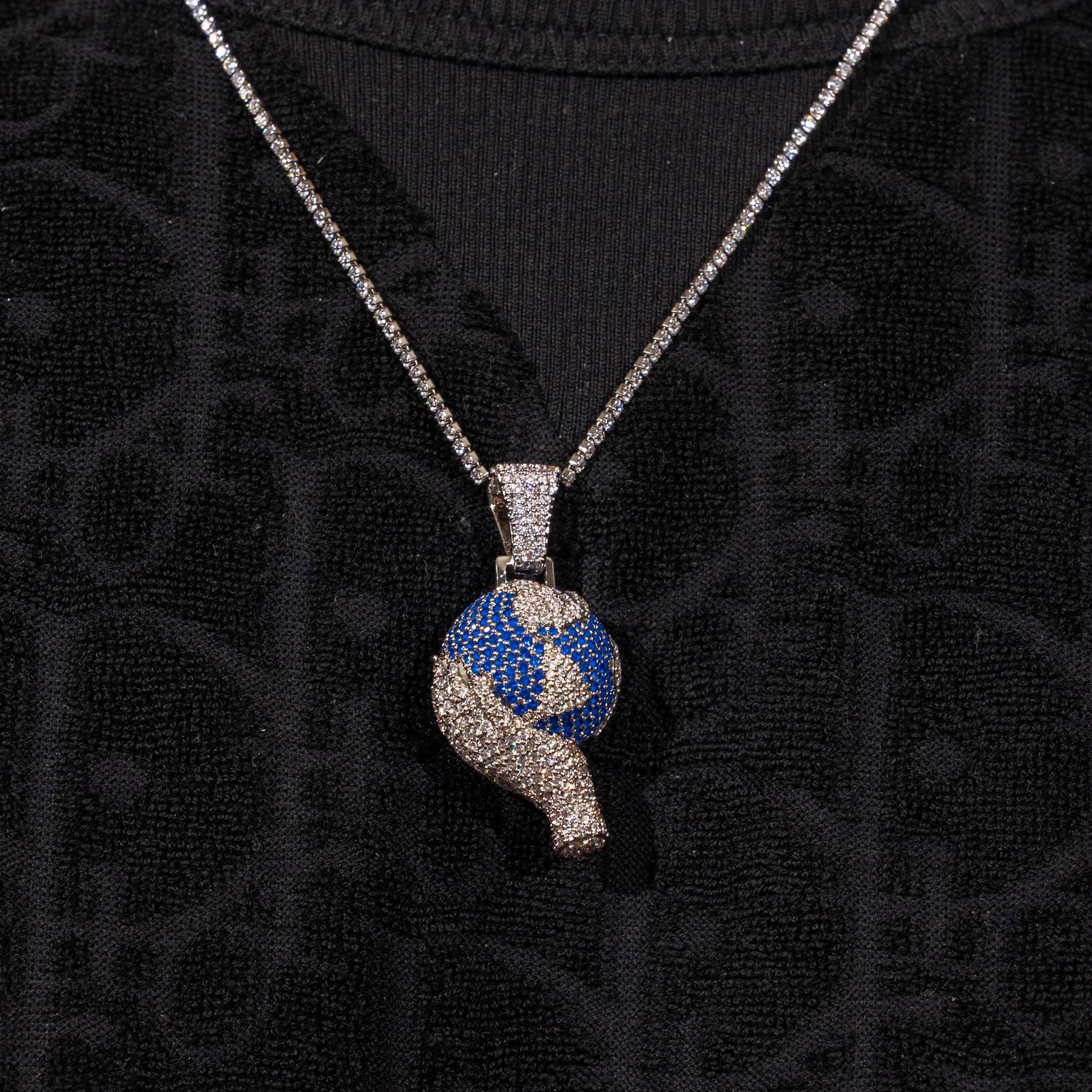 World In Your Hands Pendant - White Gold - Image 5